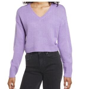 Nordstrom New BP Soft Purple V-Neck Sweater Large